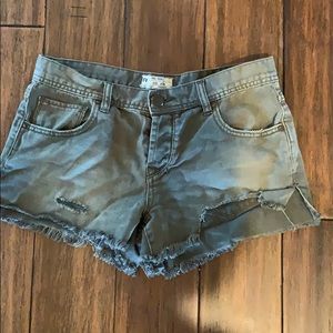 Free People Cut off shorts - army Green